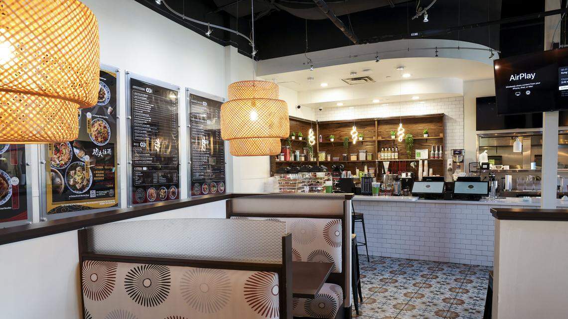 Kung Fu Noodle has dine-in and carryout available from its location on the ground floor of the CenterCourt complex at 535 S. Upper St., a block from the University of Kentucky campus, and across the street from Raising Cane’s. Photographed Aug. 13, 2025 in Lexington, Ky.