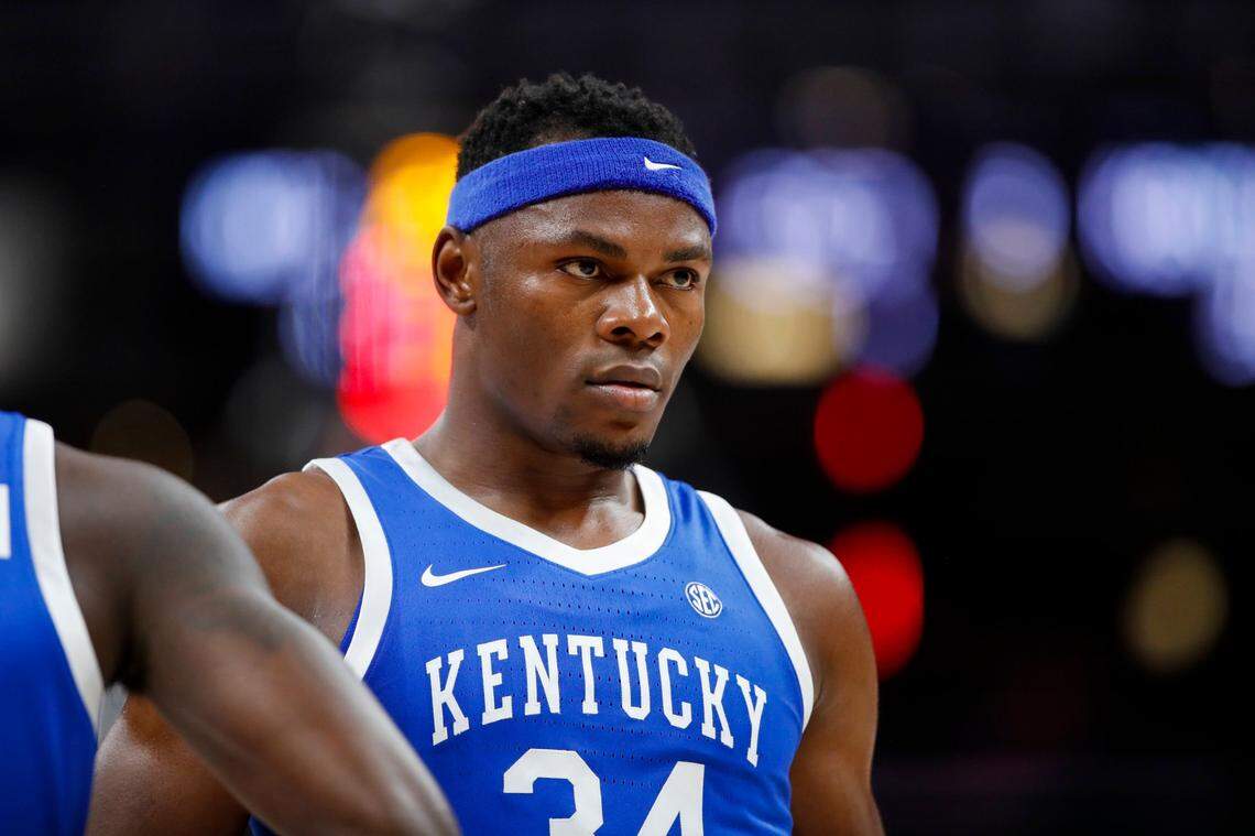 Kentucky forward Oscar Tshiebwe fouled out with 32.8 seconds left in the first overtime and the Wildcats leading Michigan State 70-69. The Spartans went on to win 86-79 in double overtime.