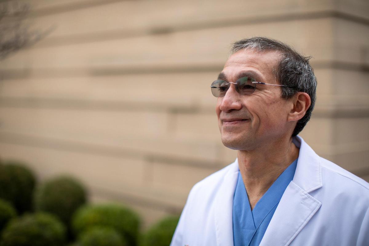 Dr. Yuri Villaran poses for a portrait outside of Baptist Health in Lexington, Ky., Monday, December 14, 2020. Villaran is a pulmonologist and will be one of the first people in Lexington to receive the Pfizer vaccine for the coronavirus.