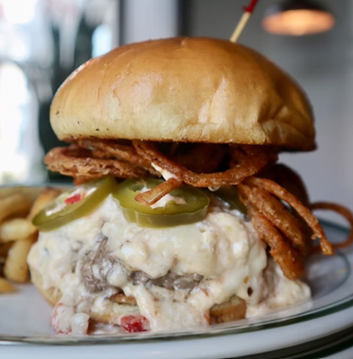 Zim’s Cafe Zimento Cheeseburg for Lexington Burger Week.