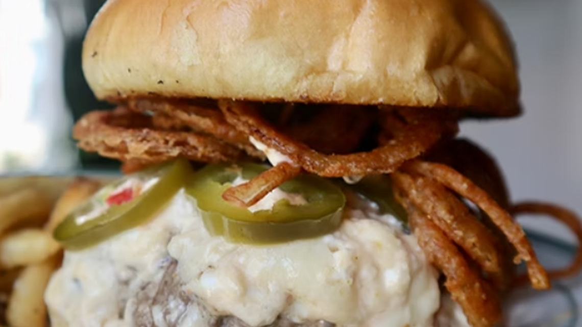 Zim’s Cafe Zimento Cheeseburg for Lexington Burger Week.