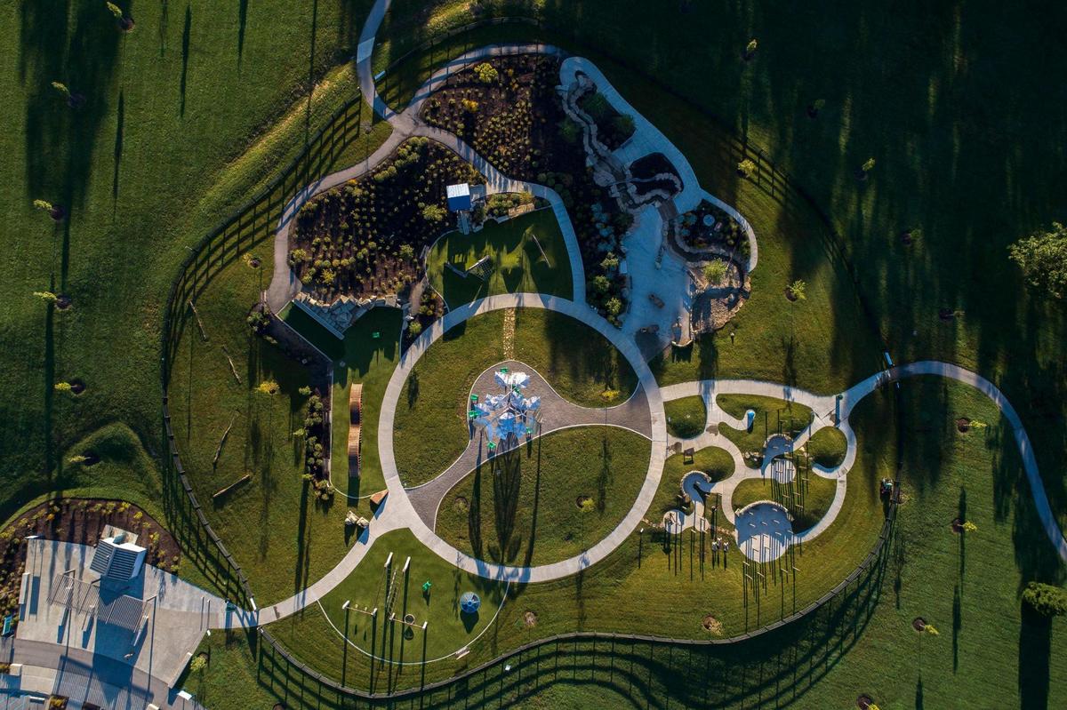Legacy Grove Park, which includes an adventure play area, is located at 1107 W. Lexington Ave. in Winchester.