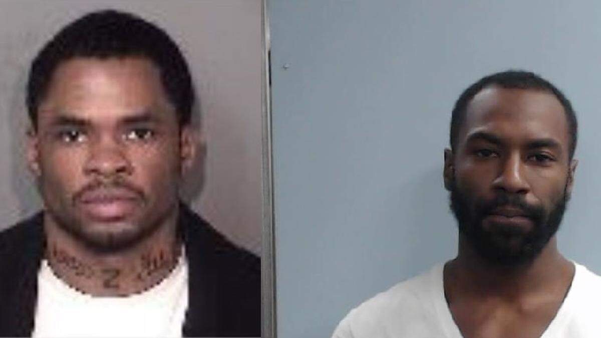 James Ragland II, left, and Gaige Phillips are charged in connection with the death of a 27-year-old woman outside the Fox Club in January.