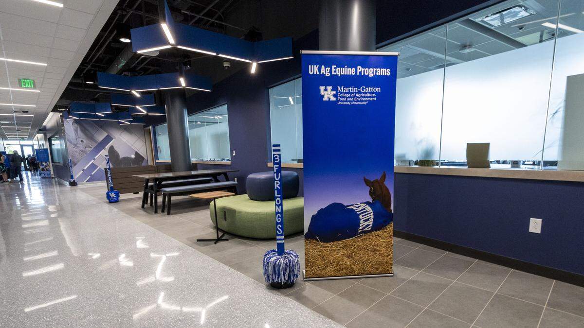 The $60 million, 66,000-square-foot Martin-Gatton Agricultural Sciences Building has many informal gathering areas for teachers and students. The new building is the College of Ag’s central student center and primary teaching facility, bringing advising,&nbsp;academics&nbsp;and student spaces together under one roof. The college houses six academic programs including Pre-Veterinary and Ag Equine. 