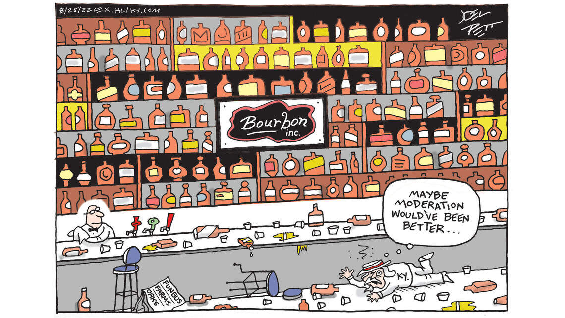 Joel Pett: All in on bourbon?