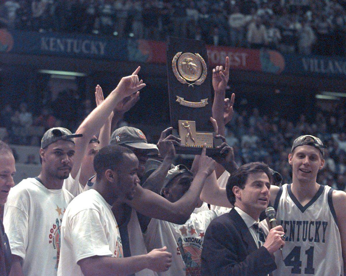 Rick Pitino led Kentucky to the national championship in 1996.