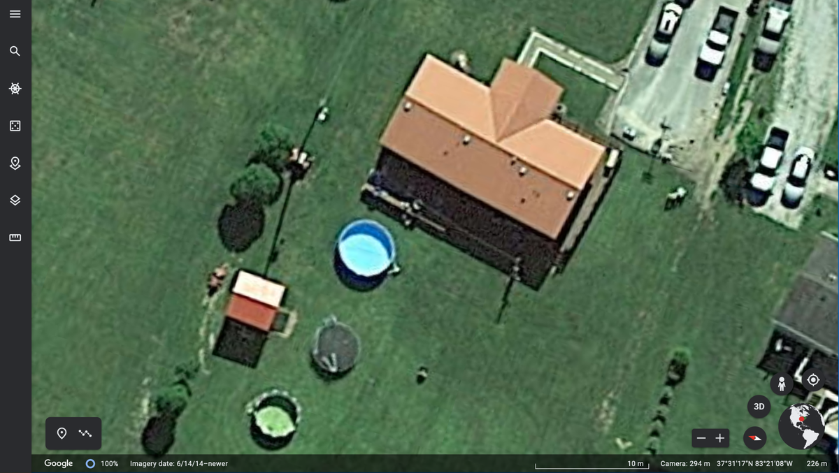 The same location shown above, taken from a Google Earth screenshot.