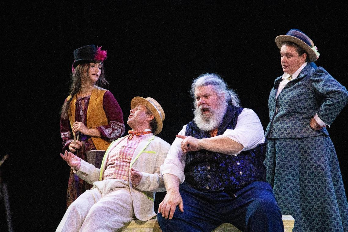 Cast rehearse AthensWest Theatre Company’s production of William Shakespeare’s “Twelfth Night,” directed by Drew Fracher at the Pam Miller Downtown Arts Center in Lexington, Ky., Tuesday, April 19, 2022. The local play group has shut down after eight years.