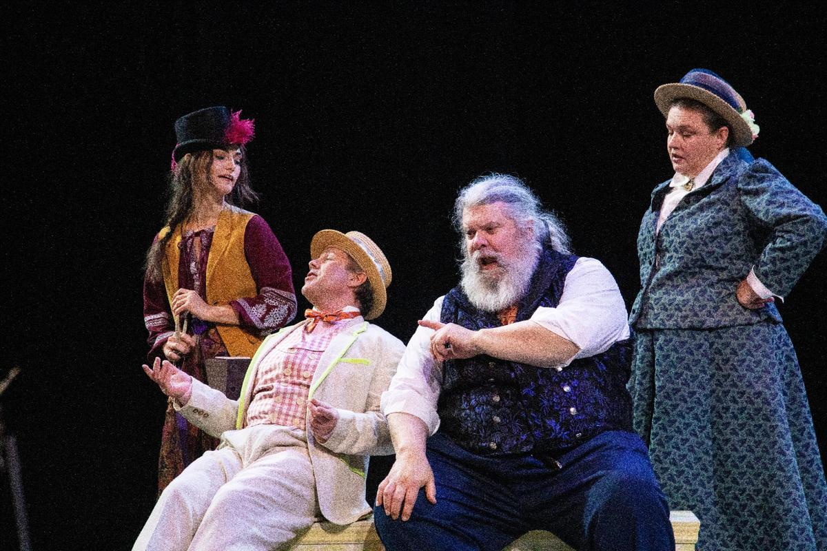 Cast rehearse AthensWest Theatre Company’s production of William Shakespeare’s “Twelfth Night,” directed by Drew Fracher at the Pam Miller Downtown Arts Center in Lexington, Ky., Tuesday, April 19, 2022. “Its a fun play and a silly play. I just want people to come in and relax,” director Drew Fracher said.