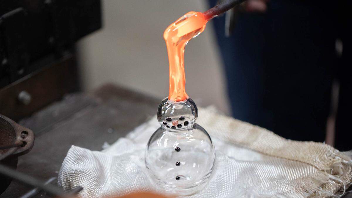The Weston Glass Studio on Adams Street in Berea offers one of a kind hand blown glass pieces such as snowman, available from $45-$65.
