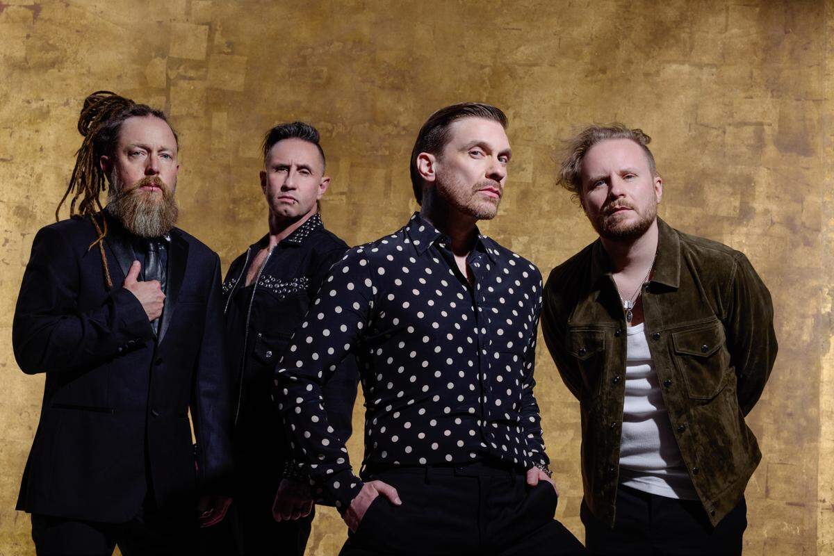 Shinedown, from left: Barry Kerch, Eric Bass, Brent Smith and Zach Myers, will play Rupp Arena on May 2.