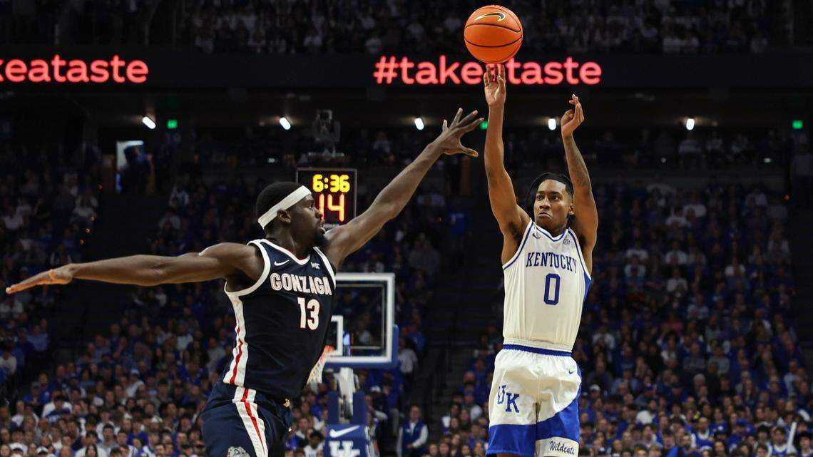 Shot charts from No. 17 Kentucky basketball’s 89-85 loss to Gonzaga