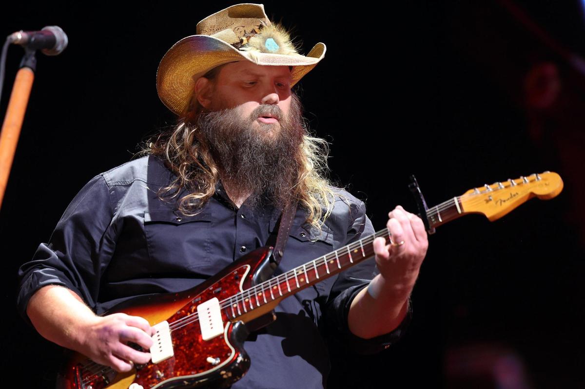 Chris Stapleton performs during the Kentucky Rising benefit concert at Rupp Arena in Lexington, Ky., Tuesday, Oct. 11, 2022. (Photo by James Crisp)
