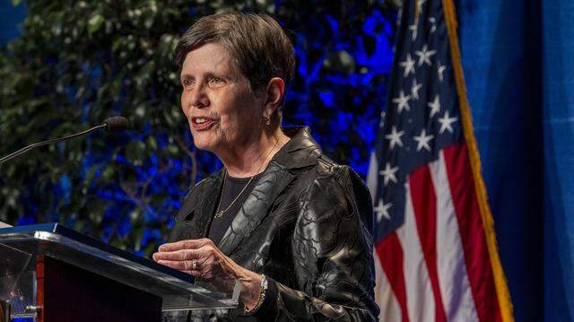 Lexington Mayor Linda Gorton delivers her State of the City-County Address, Thursday, Jan. 28, 2026, at the Central Bank Center ballroom in Lexington, Ky.