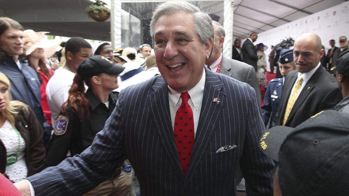 Kentucky Lt. Gov. Jerry Abramson arrived at Churchill Downs on Saturday for the 2013 Kentucky Derby.  Photo by Charles Bertram | Staff