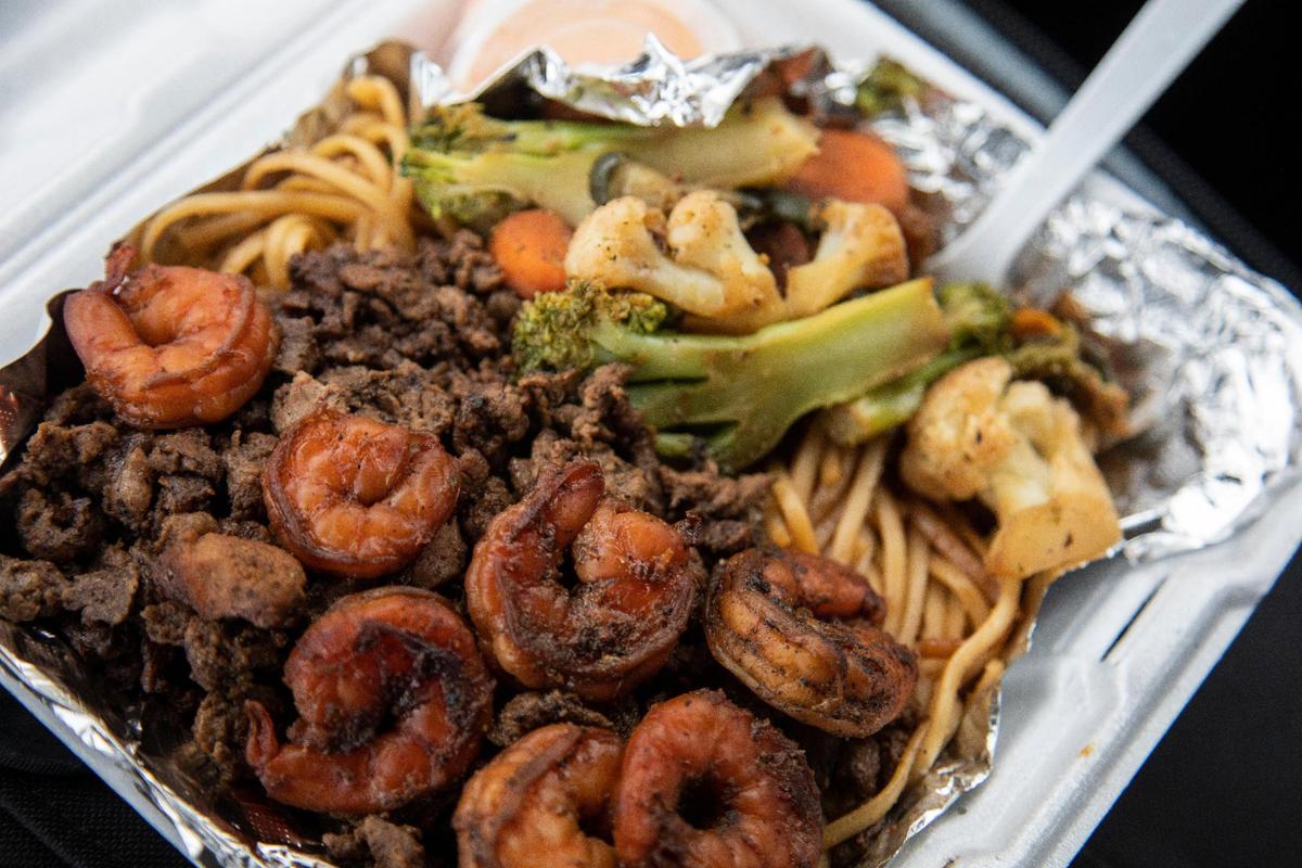 Asian-meets-Eastern-Kentucky food truck, Hillbilly Hibachi, offers menu items like Teriyaki steak, chicken, shrimp, veggies or a combination of those items with either noodles, white rice or fried rice.