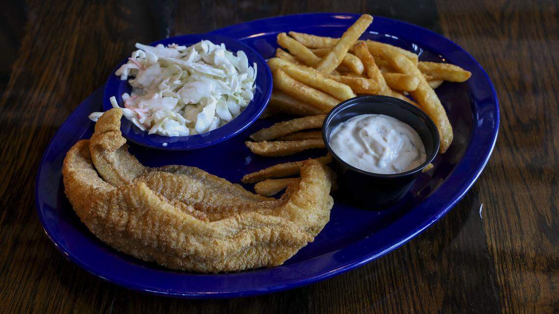 Kentucky Proud catfish platter from KSBar & Grille. As part of menu improvements, the restaurant says it changed the breading on the catfish. 
