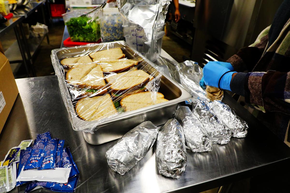 Traditional deli-style sandwiches serve as a main course when added to nutritious pre-packed school lunches customized to each student’s needs through “Packed,” a new venture from FoodChain founder Becca Self, on December 3, 2024, in Lexington, Ky.