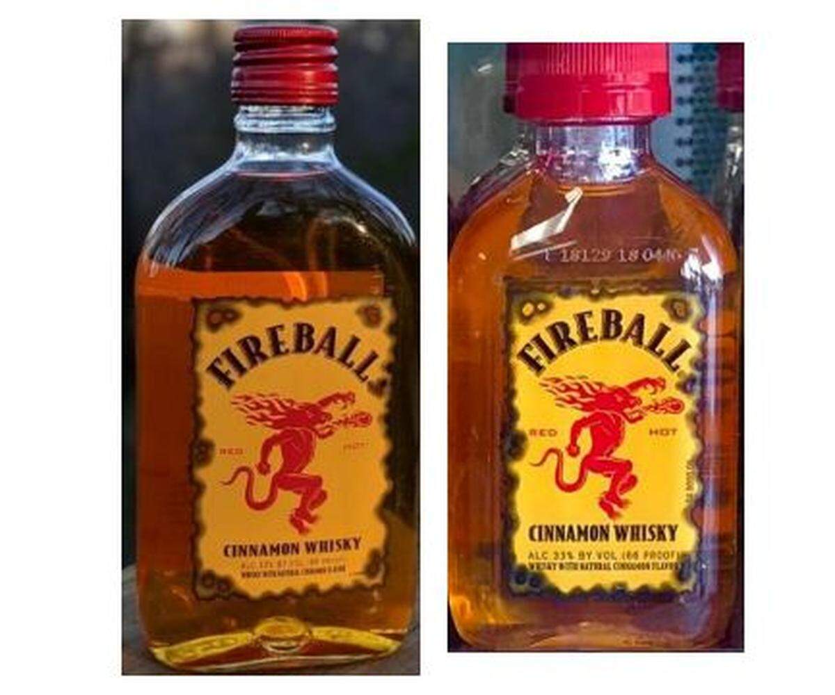 Fireball Cinnamon Whisky is a higher-proof version sold in liquor stores. A lawsuit alleges that a version sold as Fireball Cinnamon is misleading consumers into believing they are getting a spirit made with whisky when there’s actually almost none in it.