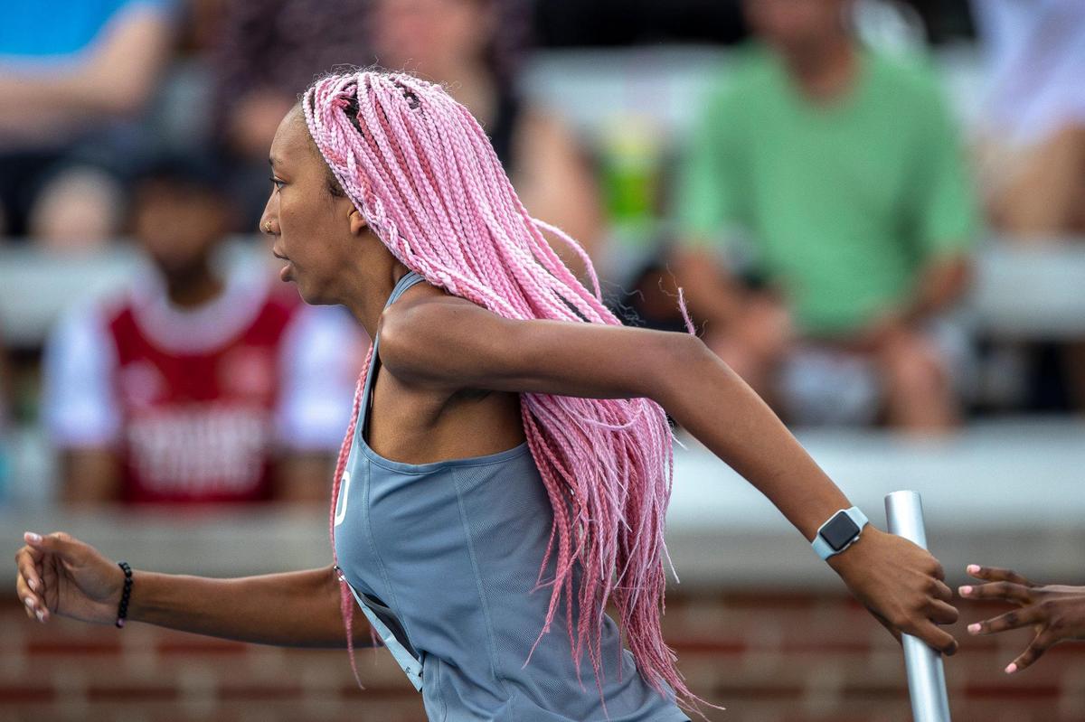 Ballard’s Omni Olmsted competed in the 4-by-200 relay at the Class 3A KHSAA State Track and Field Championships on Saturday.