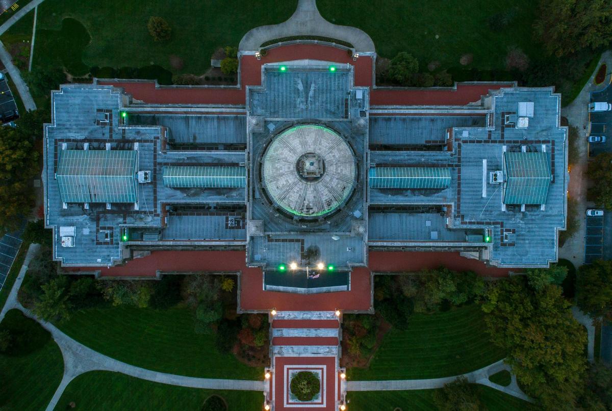 Renovations and repairs are being undertaken at the Kentucky state Capitol in Frankfort, Ky. Thursday, Oct. 28, 2021