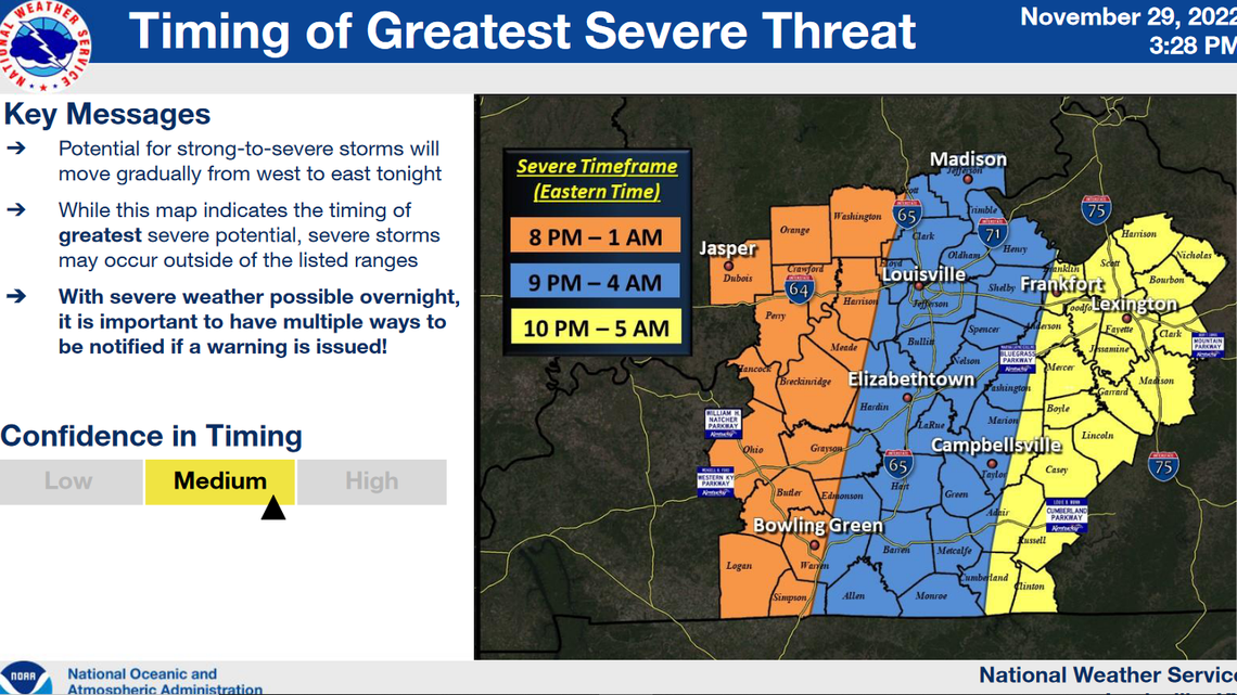 Storms rolled across Kentucky Tuesday night, bringing hail to Lexington and other parts of the state.