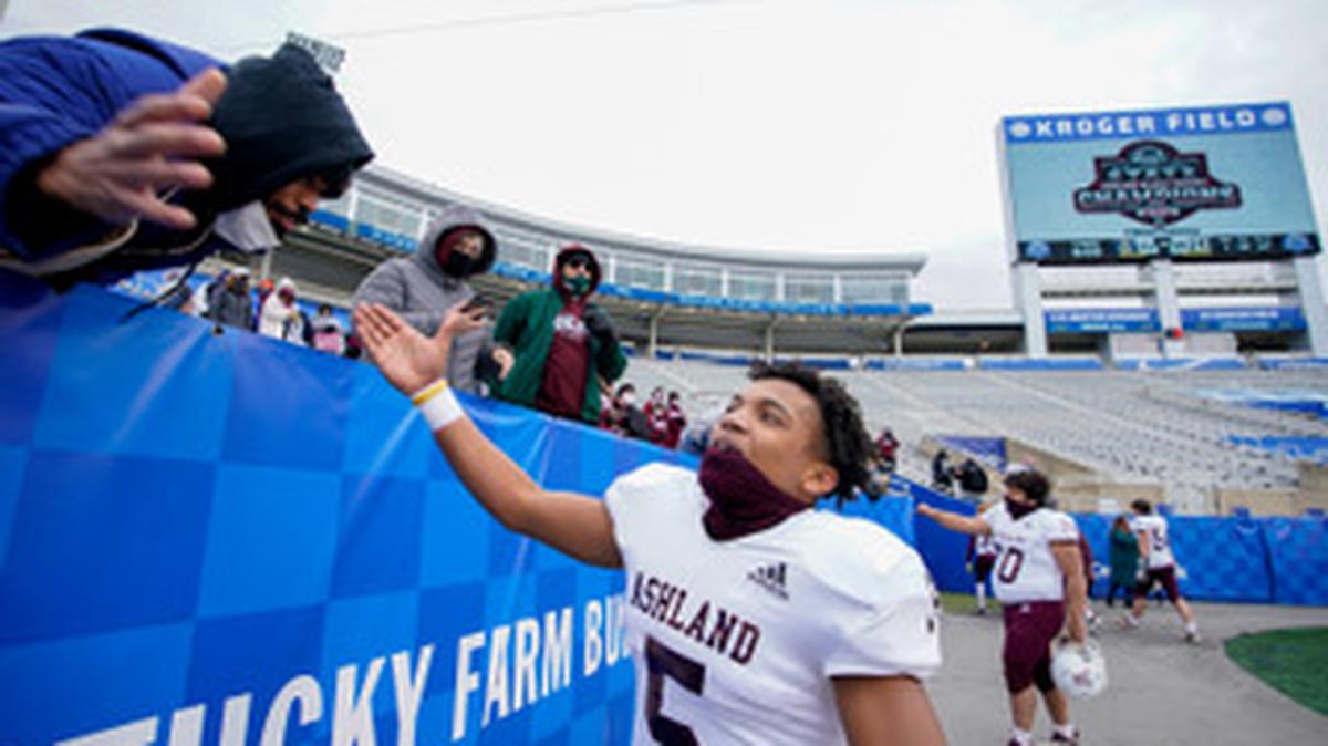 Ashland Blazer’s Vinnie Palladino has rushed for more than 1,000 yards and 14 touchdowns this season. He leads the Tomcats into the second round of Kentucky’s high school football playoffs against East Carter.