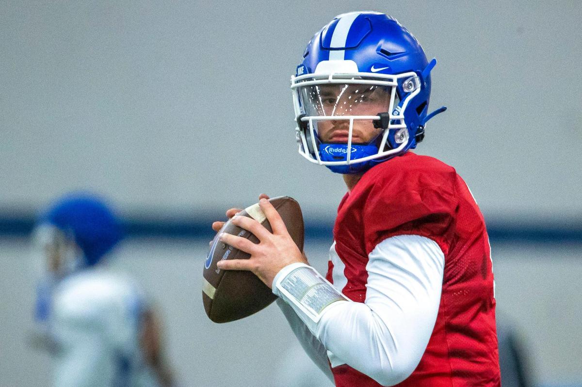 Devin Leary was named preseason player of the year in the ACC before last season at North Carolina State. Now, he’ll see where he fits in the SEC hierarchy as the starting quarterback at Kentucky.