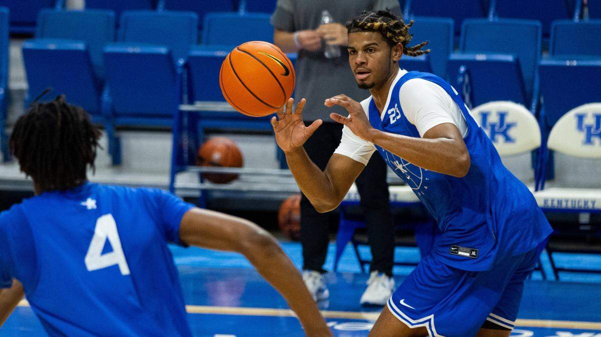 Kentucky forward Bryce Hopkins is one of three freshmen on the UK basketball team for the 2021-22 season.