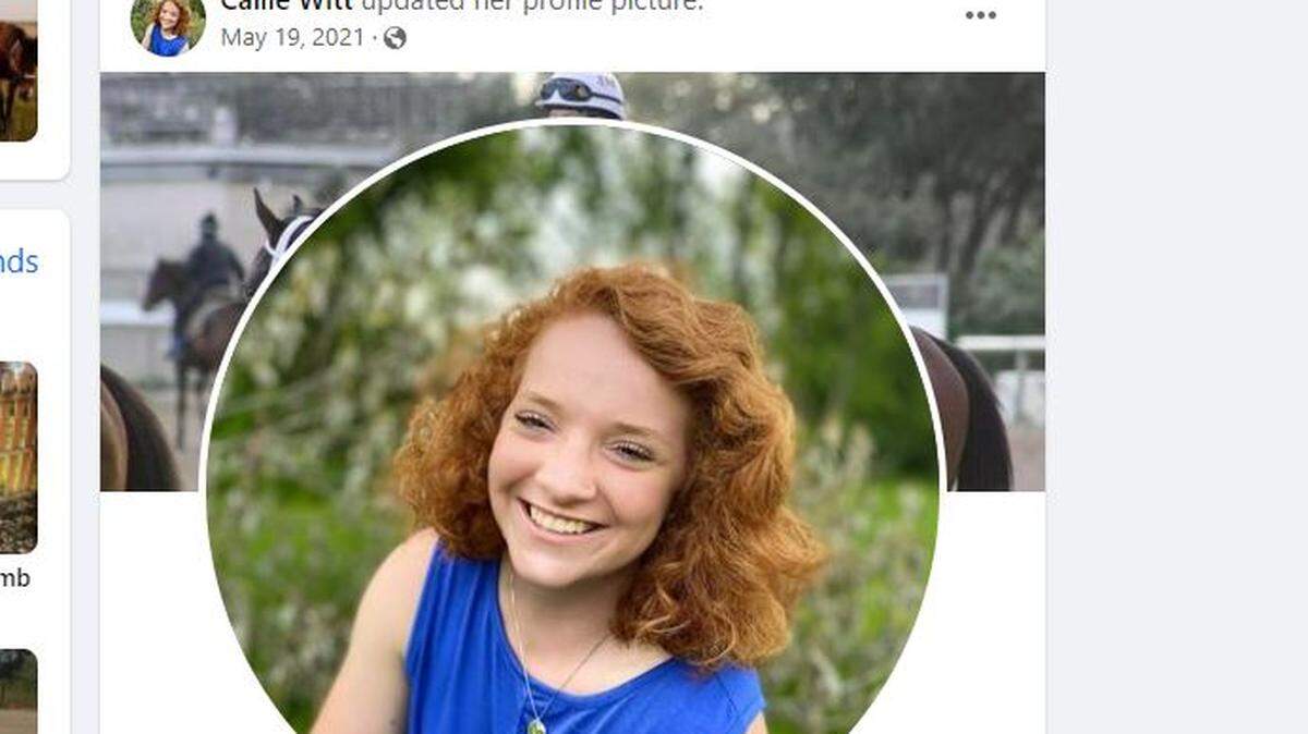 A screenshot from Callie Witt’s Facebook page. Witt died in a training accident at Keeneland Race Course in Lexington on Friday.