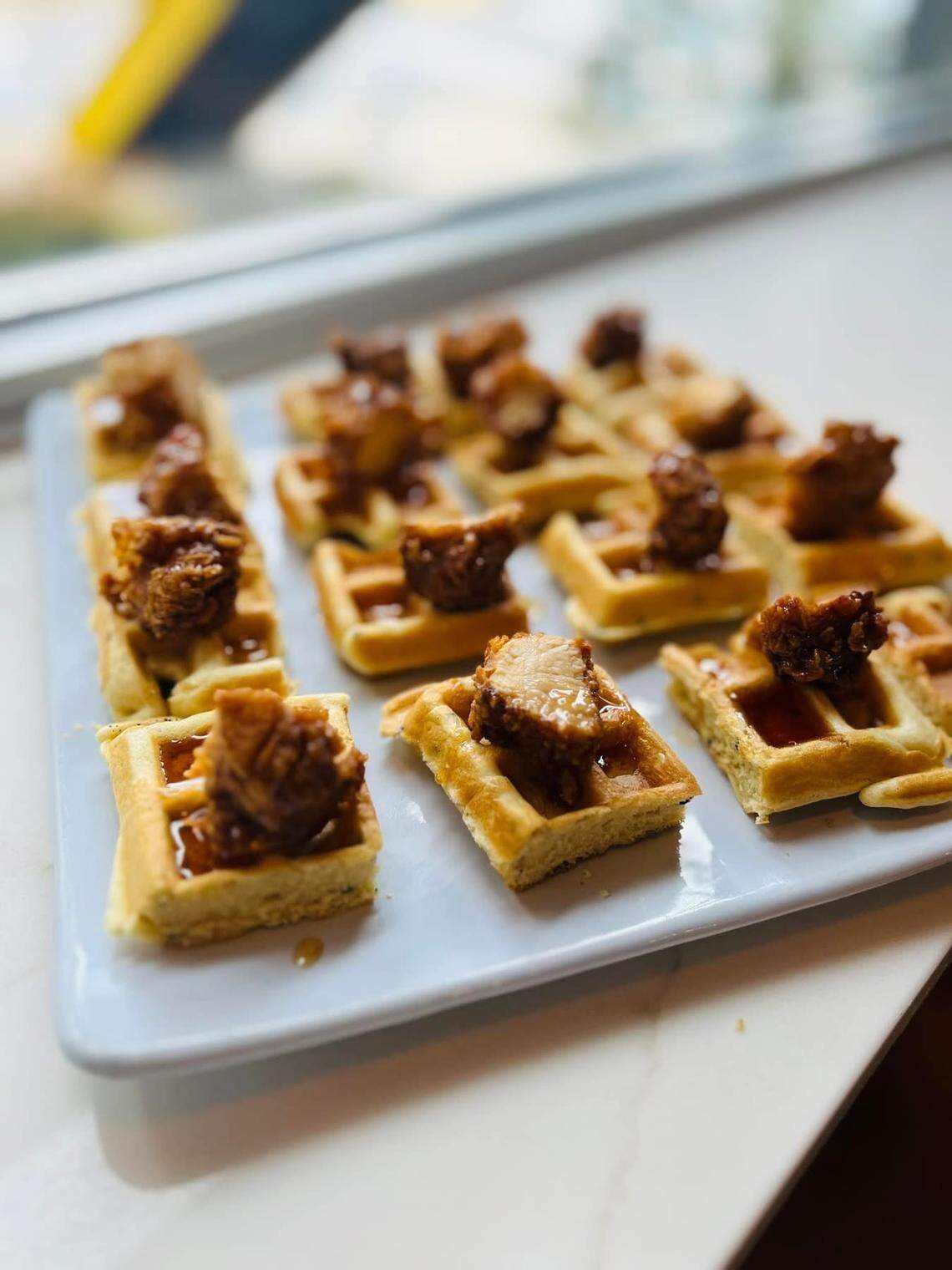 New additions to the menu at Minton’s now that the restaurant has moved from North Limestone to National Avenue include Karaage Chicken & Waffles, ponzu-marinated fried chicken chunks served on a seasame waffle with housemade pickles and a Thai chili syrup. Bite-sized versions were big hits at a recent preview night.