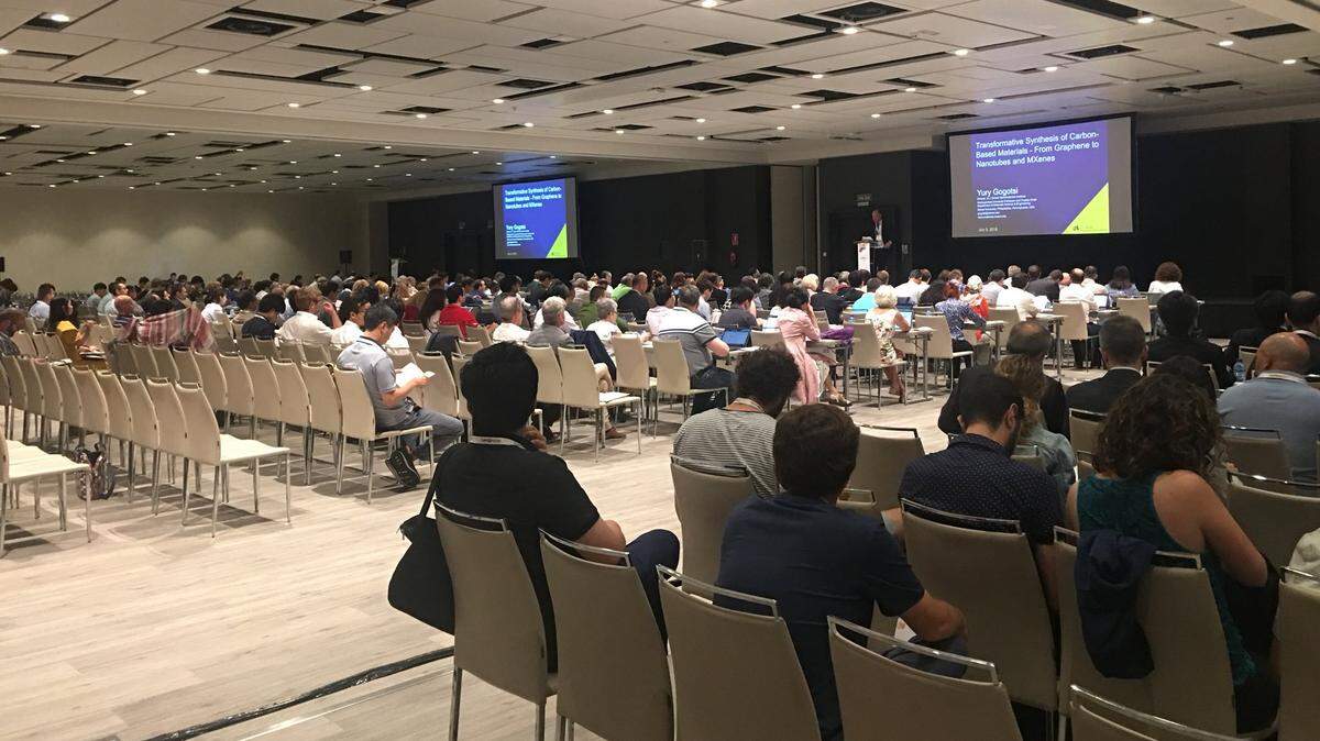 A presentation on carbon-based material transformation at last year’s Carbon Conference in Madrid, Spain, July 3, 2018.