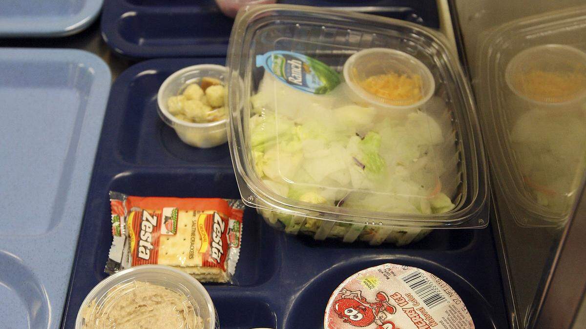 A lunch tray at Booker T.  Washington Academy. 