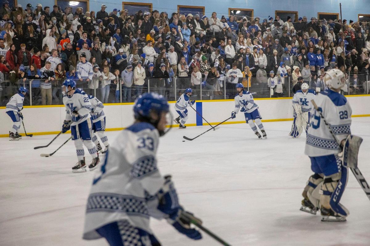 The University of Kentucky club hockey team sells out almost every one of its home games, played at midnight on Fridays and Saturdays at the Lexington Ice Center.