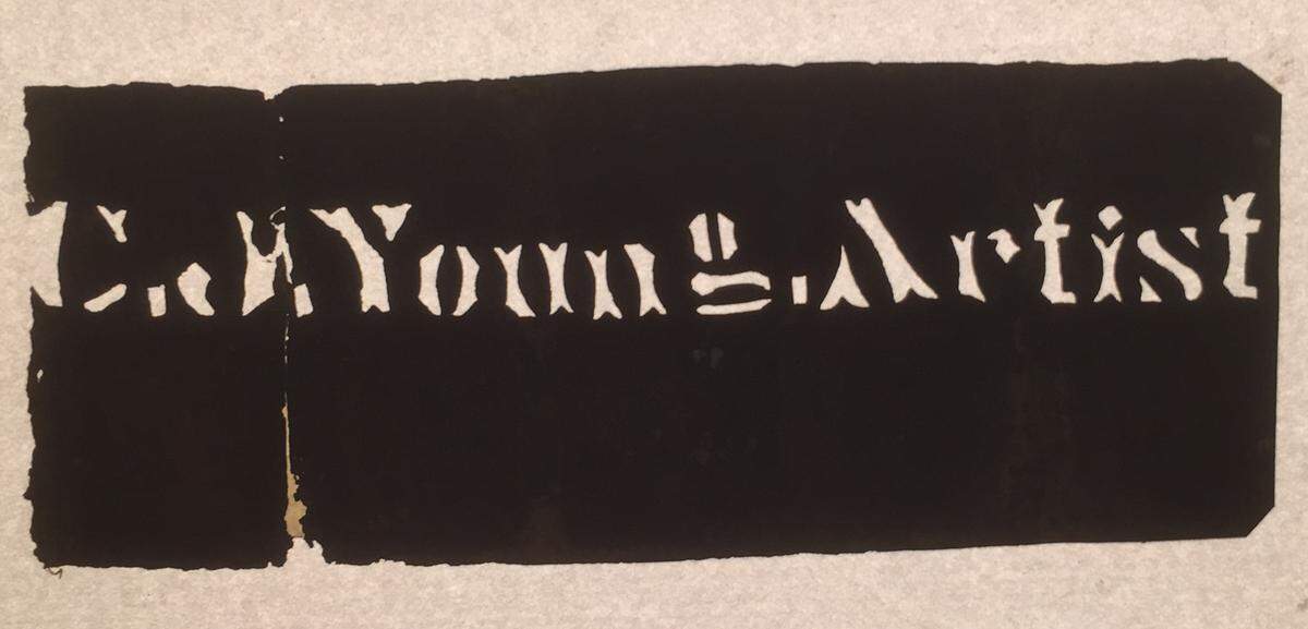 A brass stencil plate with “C.J. Young Artist” cut into the metal was recovered from the photo studio site at the Berkley store dig at Camp Nelson.