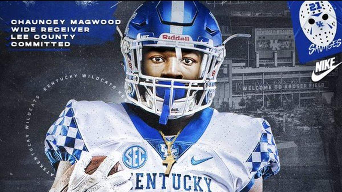 Chauncey Magwood posted this graphic to his Twitter profile when he announced his commitment to Kentucky’s football program.