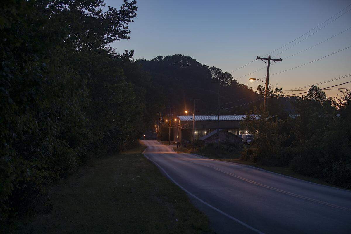 Dusk settles in along Armory Drive in Jackson Thursday, Aug. 29.