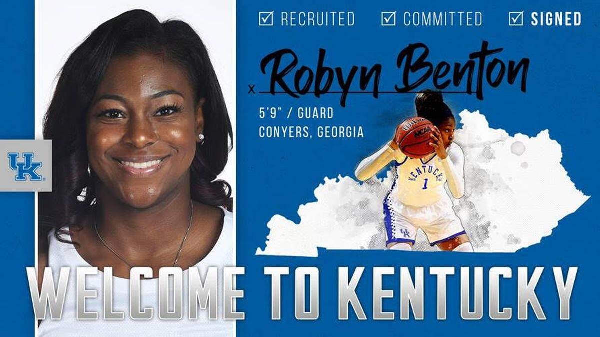 Robyn Benton has transferred from Auburn to Kentucky. She will have to sit out the 2020-21 season because of NCAA transfer rules.