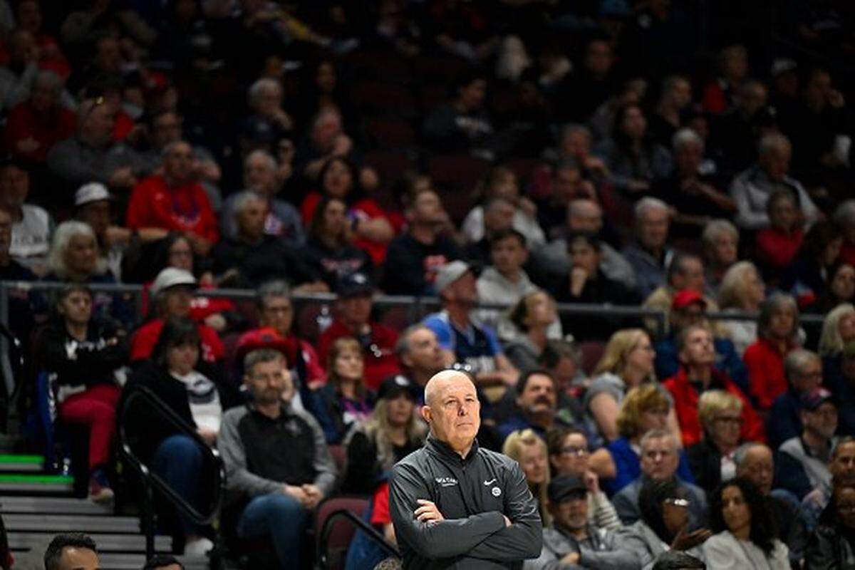 Santa Clara coach Herb Sendek of the Santa Clara Broncos looks on in the second half of a semifinal game against Saint Mary's Gaels during the West Coast Conference basketball tournament. Sendek, a former Kentucky assistant under Rick Pitino, will coach his Broncos against Mark Pope and the Wildcats on Firday in the NCAA Tournament opener for both teams. 