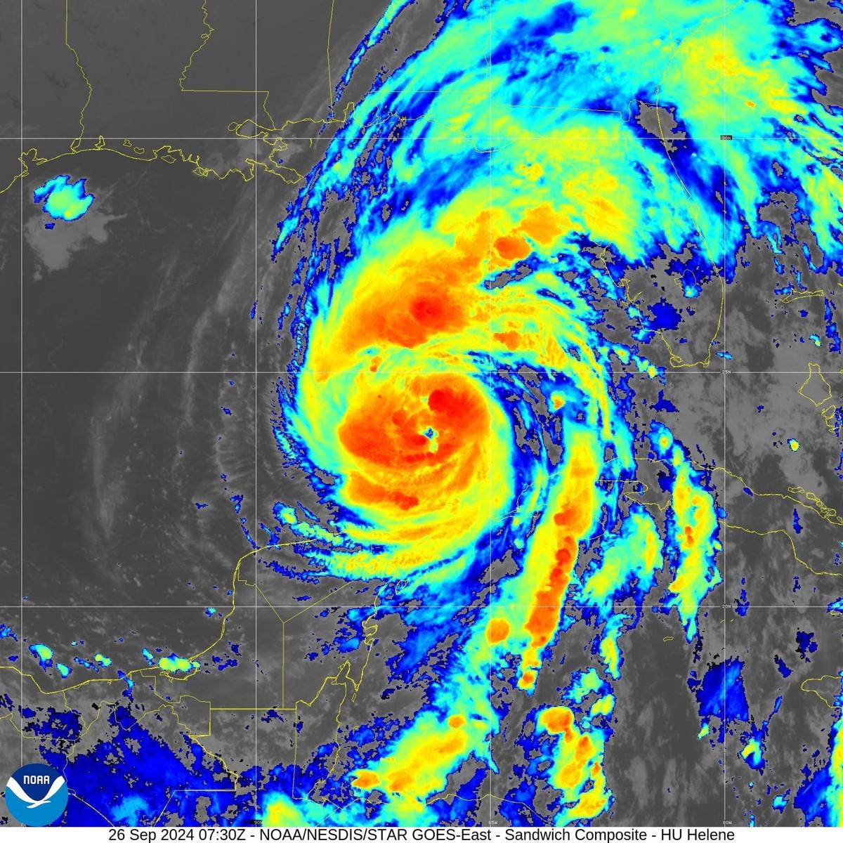Hurricane Helene at 4:30 a.m. Sept. 26, 2024.