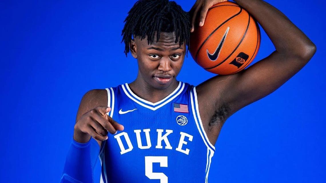 Mark Mitchell posted photos of himself in a Duke uniform during a recruiting visit to Durham.