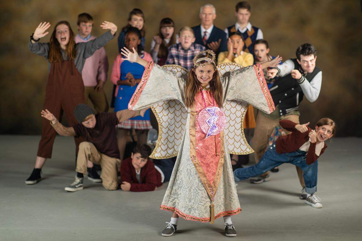 Gladys Herdman and the Herdman and Bradley families from Lexington Children’s Theatre production of ‘The Best Christmas Pageant Ever: The Musical.’