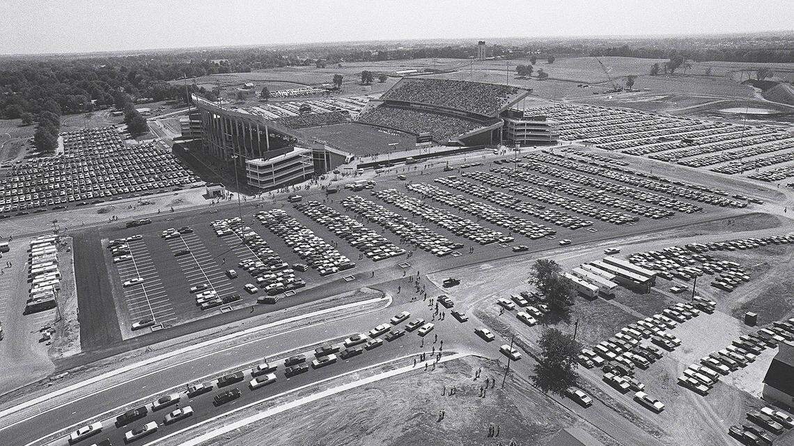 All roads led to Commonwealth Stadium on Sept. 15, 1973, for the first game at the new home of the Wildcats. The stadium was built on what was once part of the UK Experimental Station Farm Grounds. The stadium had a capacity of 57,800 and cost $12 million to build — a tenth of the cost for the latest renovation. Kentucky got a big halftime lead then held off Virginia Tech 31-26.  