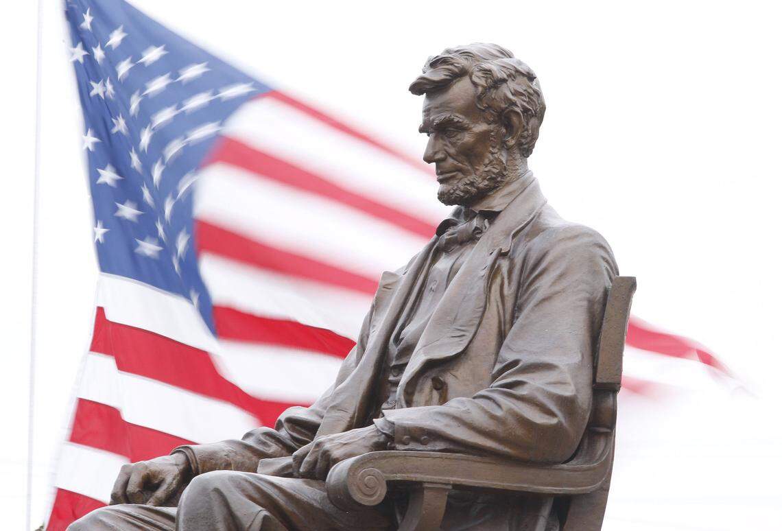 The Abraham Lincoln statue in  downtown Hodgenville, Ky., where the Lincoln Days Festival will be held again, this year.