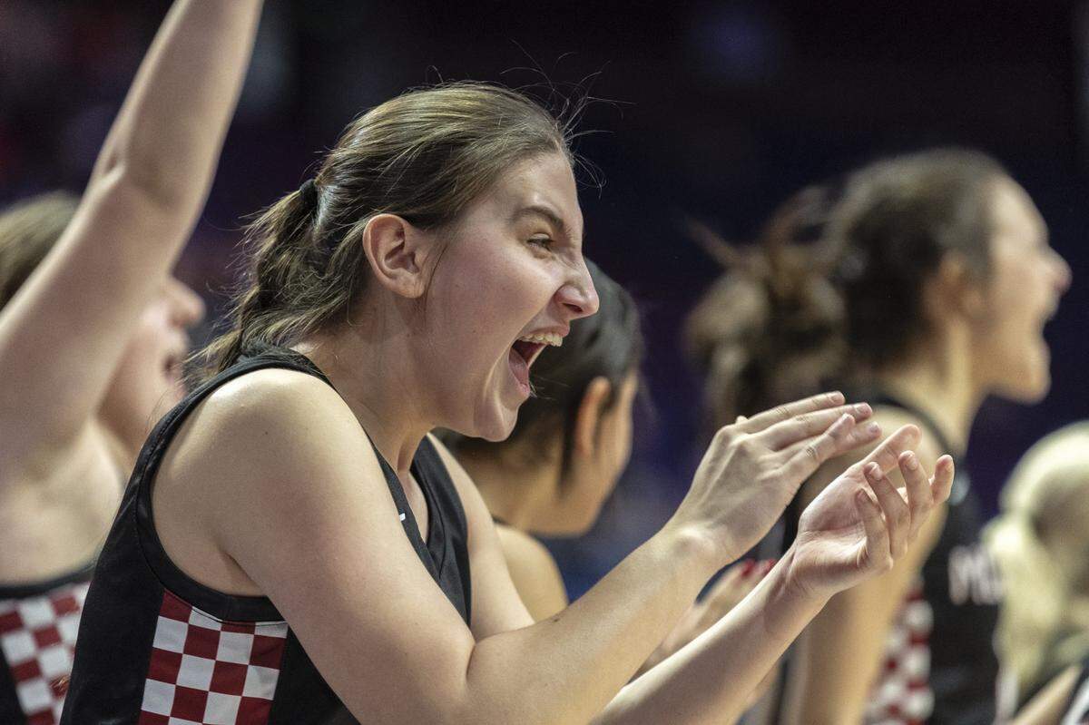 The McCracken County bench was fired up as the Mustangs advanced to the Sweet 16 semifinals for the second year in a row.