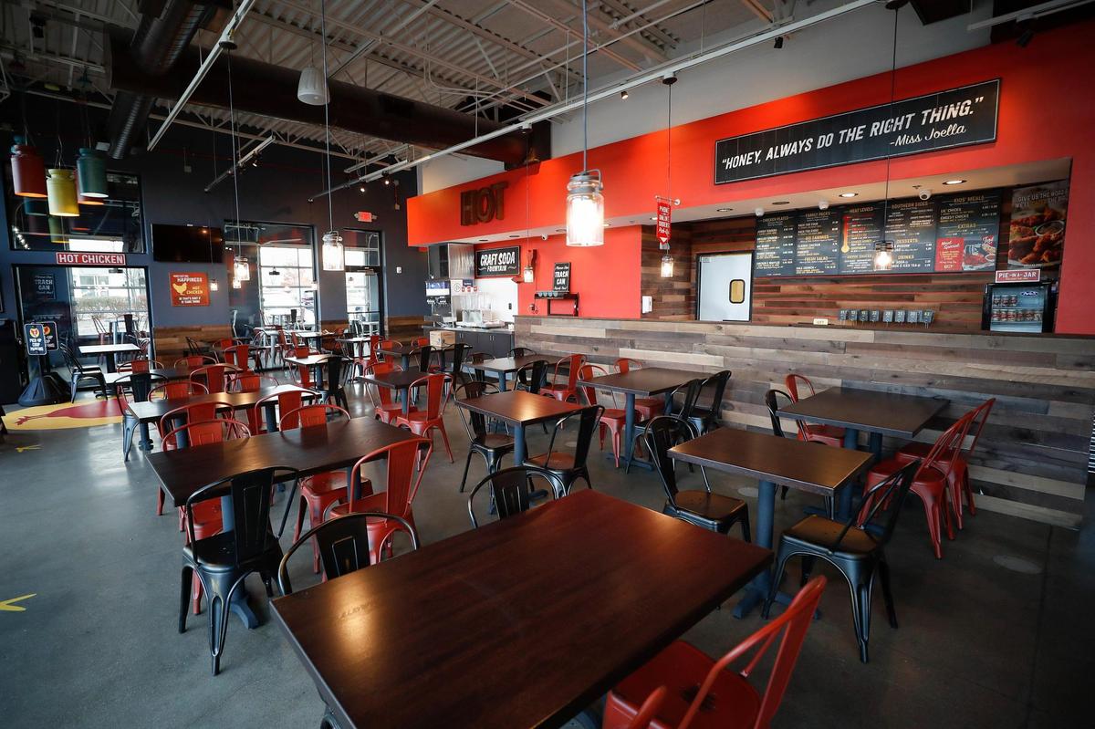 The dining room at Joella’s Hot Chicken at 2305 Sir Barton Way in Lexington Friday, Nov. 20, 2020. 