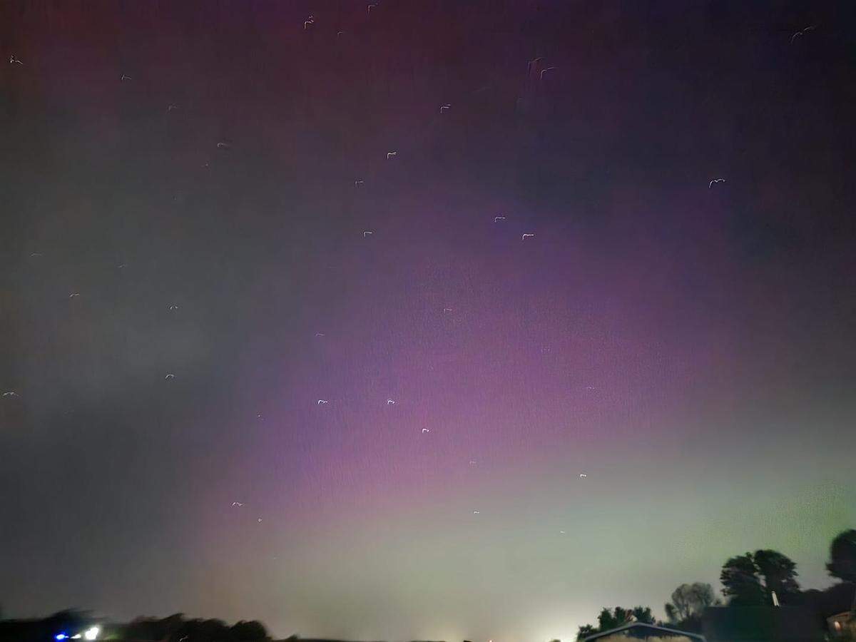 The northern lights in Webster County, Kentucky, on Oct. 10, 2024.