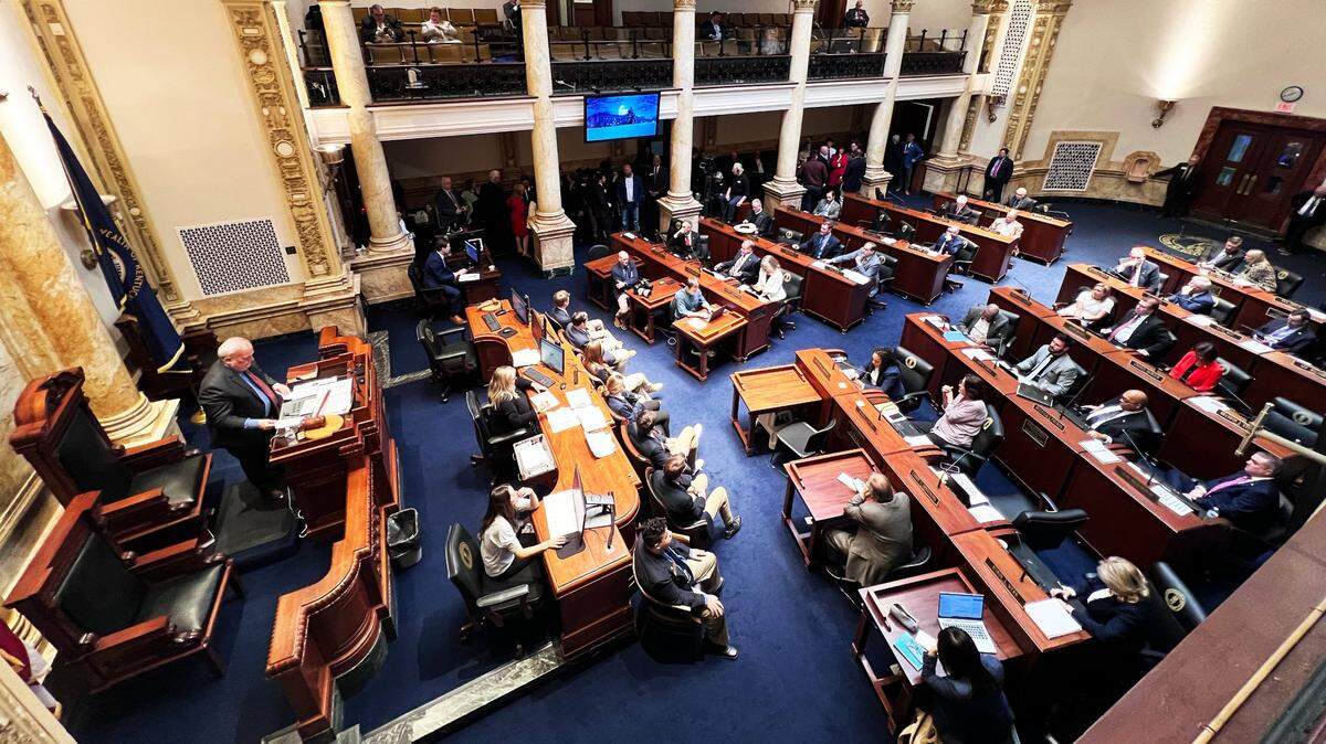 The Kentucky Senate during the 2025 regular session in Frankfort, KY.