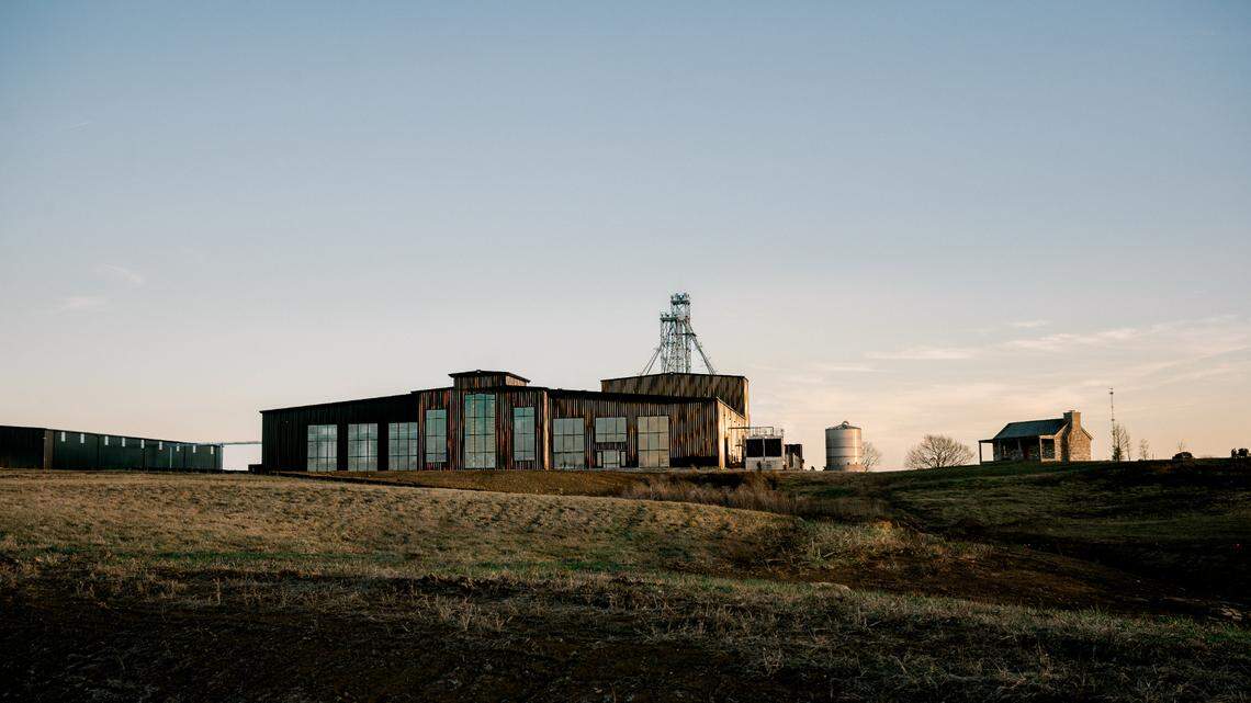 The Garrard County Distilling Co. sits on 210 acres in Lancaster, south of Lexington. It opened in January 2024 and is now in receivership, owing $26 million to the bank, according to a lawsuit.