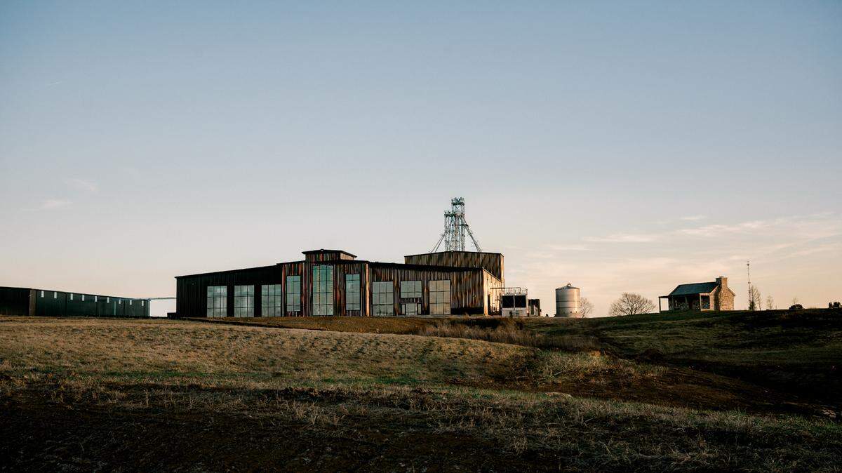 The Garrard County Distilling Co. sits on 210 acres in Lancaster, south of Lexington. It opened in January 2024 and is now in receivership, owing $26 million to the bank, according to a lawsuit.